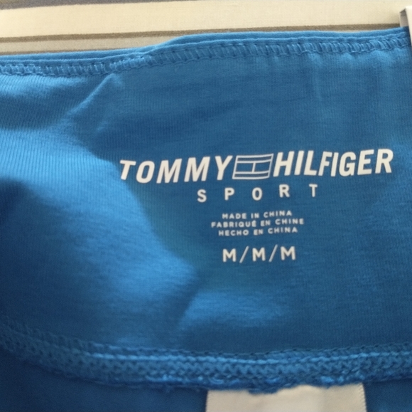 Medium NWT TOMMY HILFIGER High Rise Blue Bike/Running Shorts - Picture 11 of 13